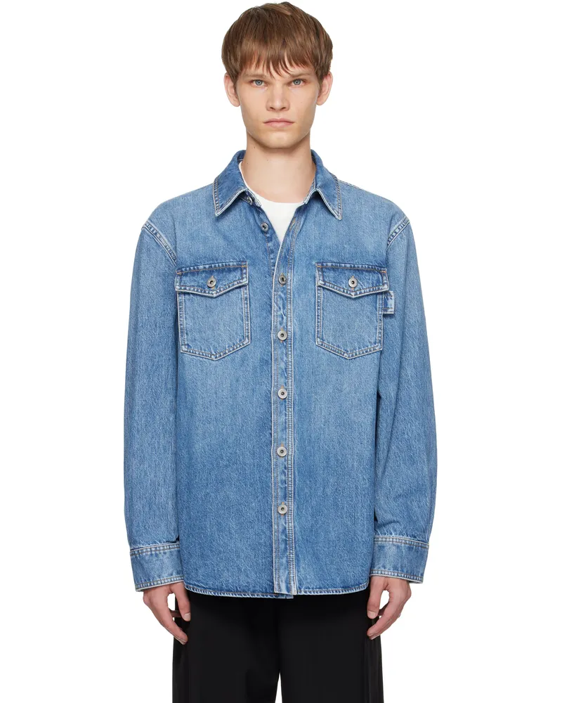 Bottega Veneta Blue Faded Denim Shirt 4715