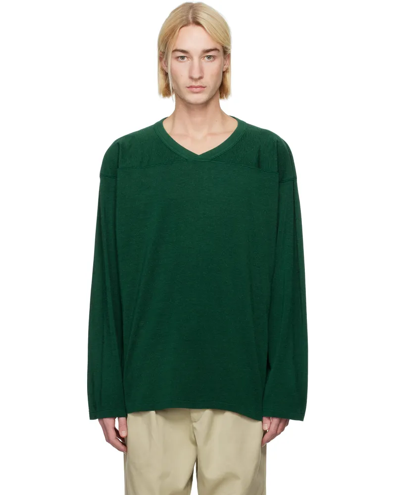 nanamica Green Midshipman Athletic L/S Jersey T-shirt Dg