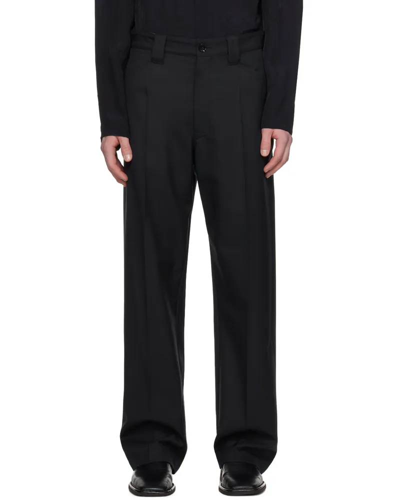 Christophe Lemaire Black Straight Trousers Mu066
