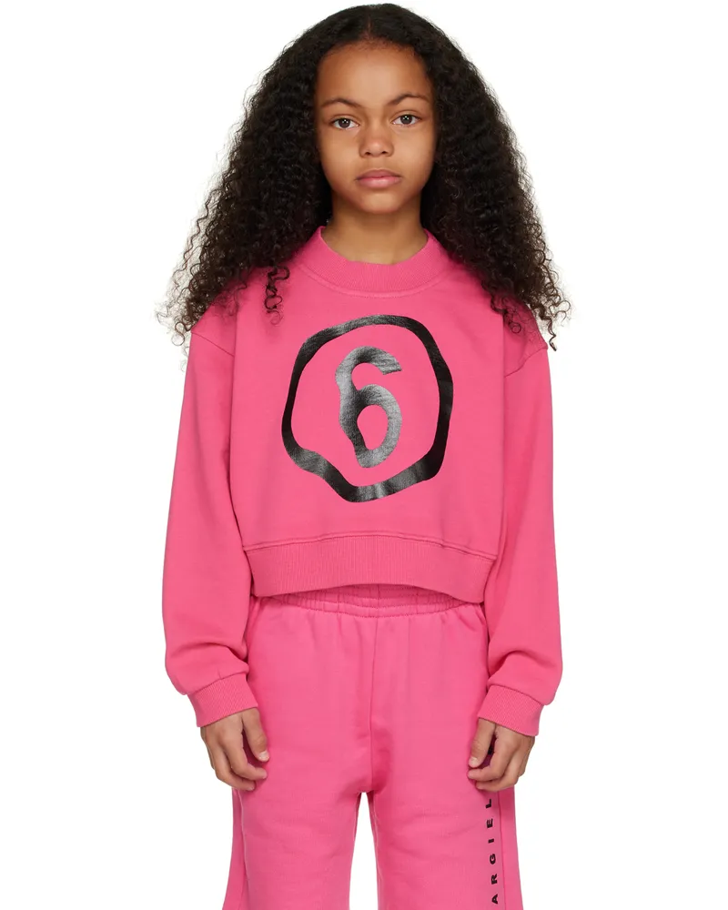 Maison Margiela Kids Pink Printed Sweatshirt M6303