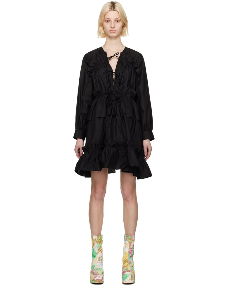 MSGM Black Ruffled Minidress 99