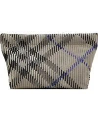 Burberry Beige Check Knitted Clutch Lichen