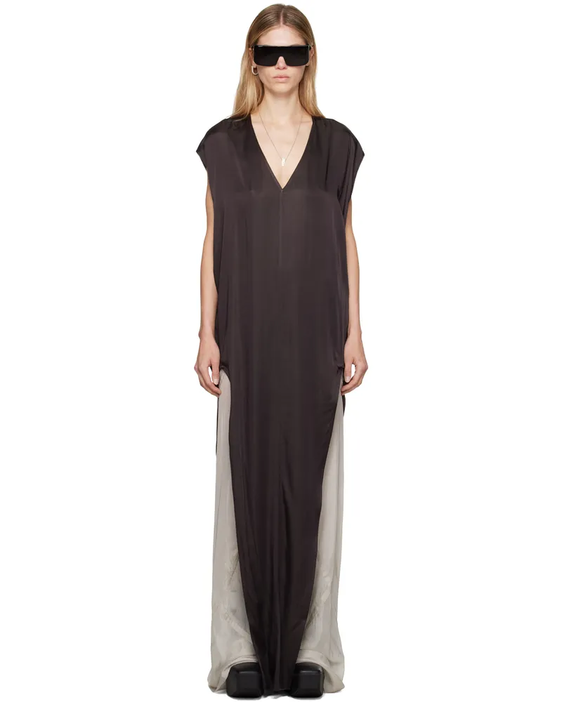 Rick Owens Gray Porterville Arrowhead Maxi Dress 78