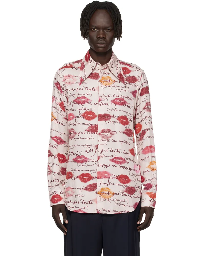 Vivienne Westwood Pink Violin Tuxedo Shirt Aw25-kisses