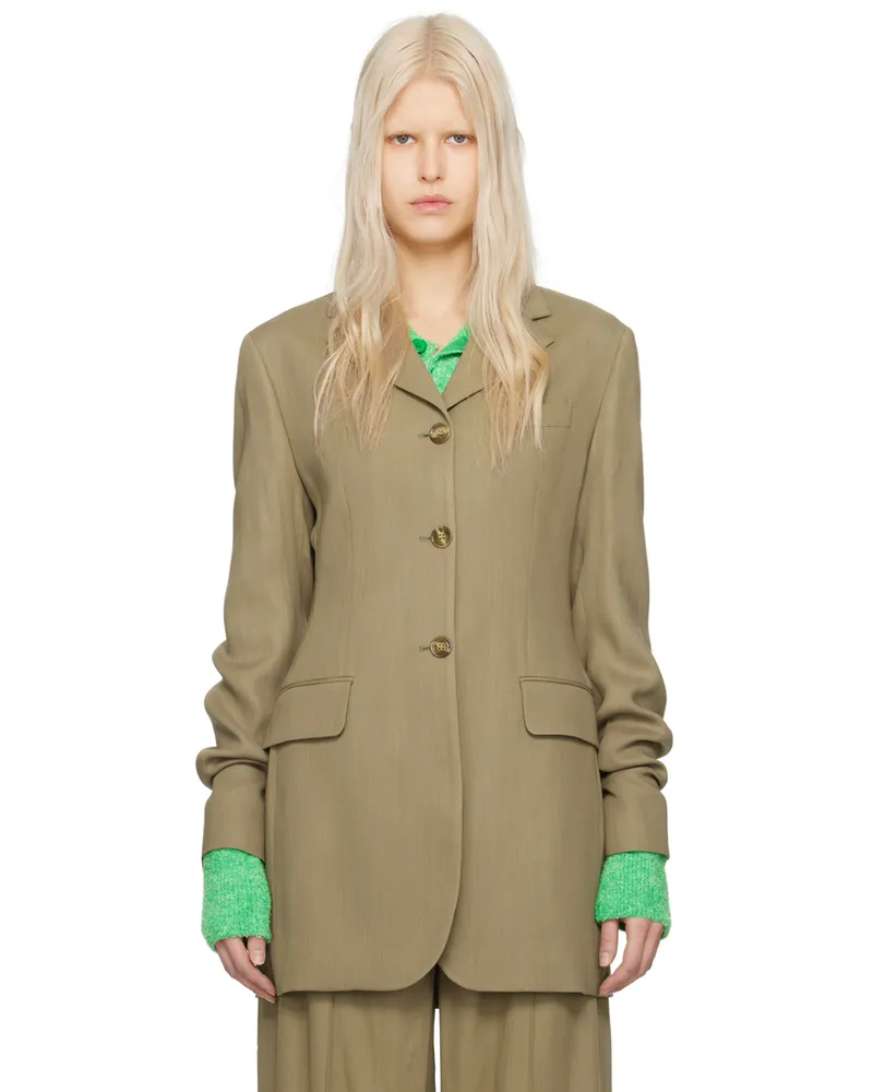 Acne Studios Brown Single-Breasted Blazer Dgy