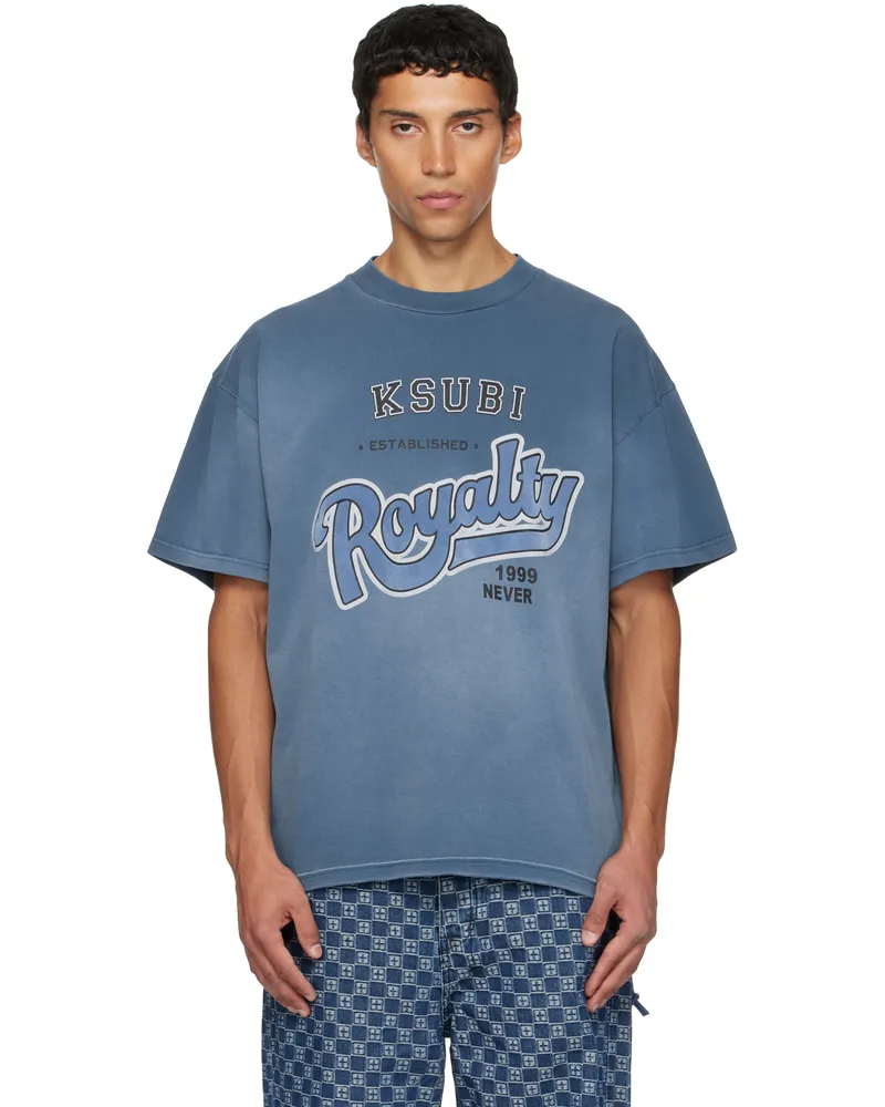 ksubi Blue Champions Ekcess Short Sleeve T-shirt Dark