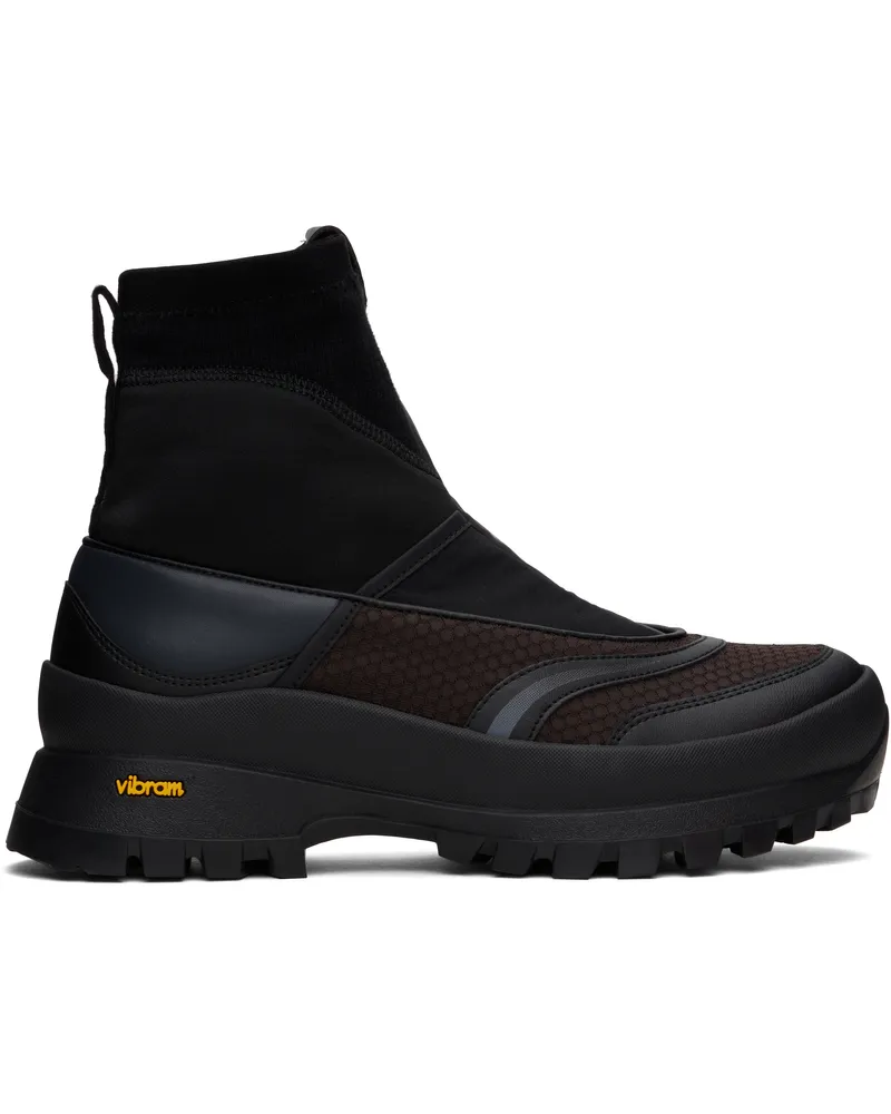 Andersson Bell Black & Brown Mattio Zip-Up Sneakers Black
