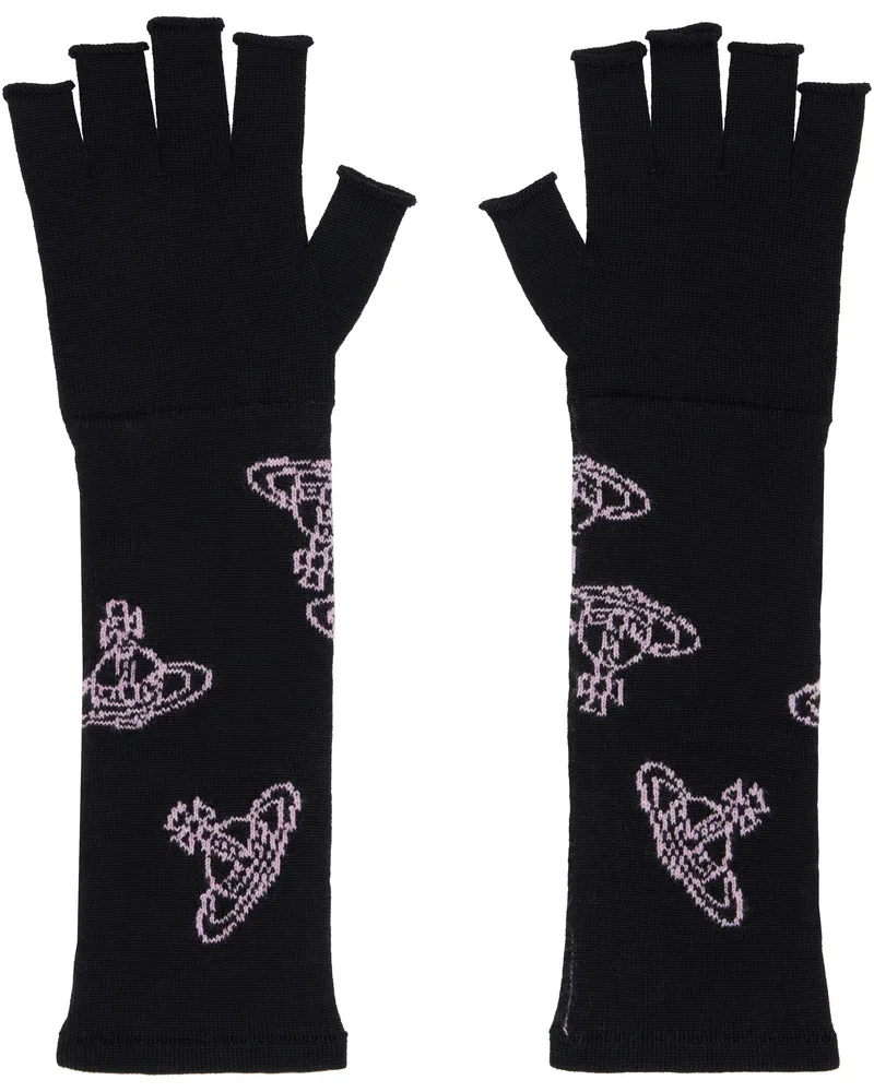 Vivienne Westwood Black Fingerless Long Gloves N401
