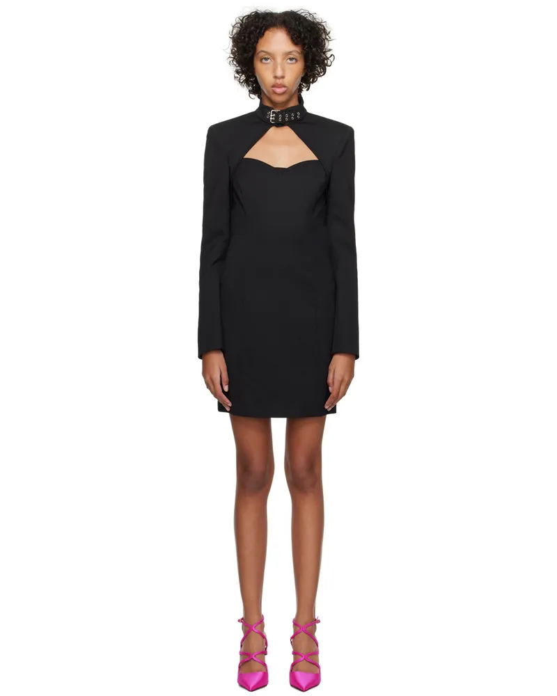 Moschino Black Buckle Minidress A0555