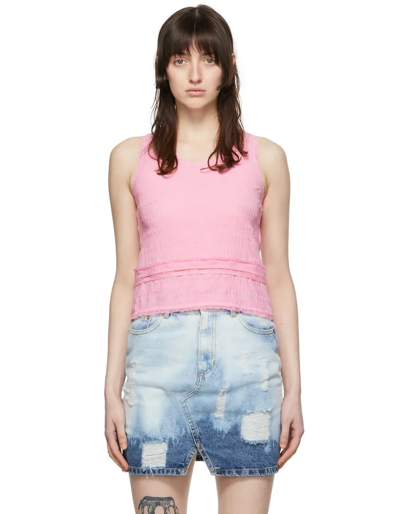 SJYP Pink Polyester Tank Top Pink