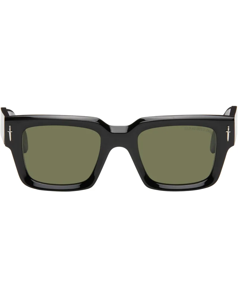 Cutler and Gross Black The Great Frog Edition Bones Link Rectangle Sunglasses