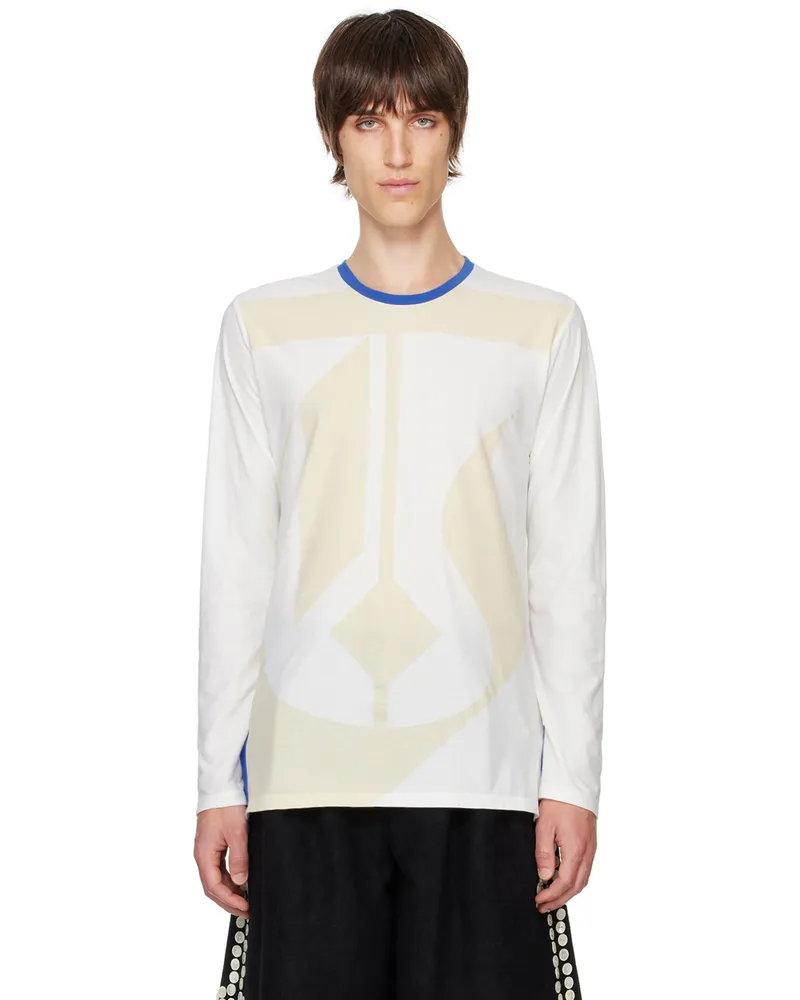 STEFAN COOKE White Gothic Font T-shirt White