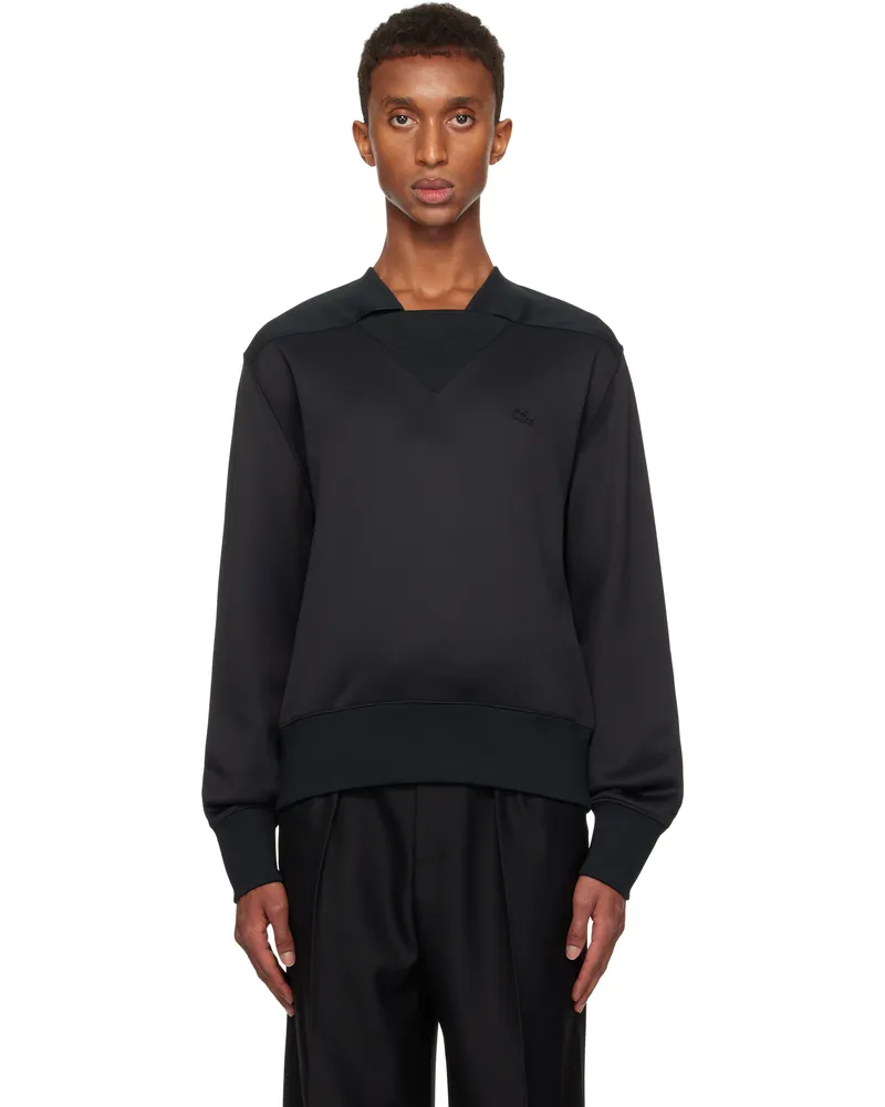 Lacoste Black Satin Sweatshirt 031