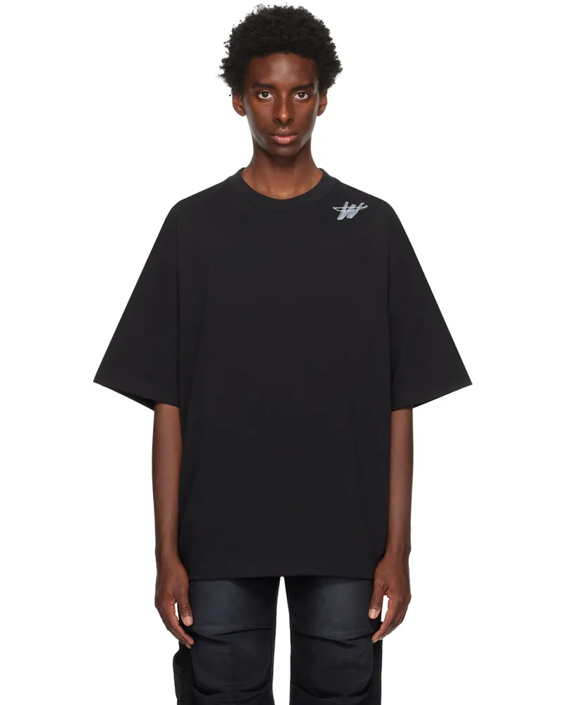 WE 11 DONE Black 'WD' T-Shirt Black
