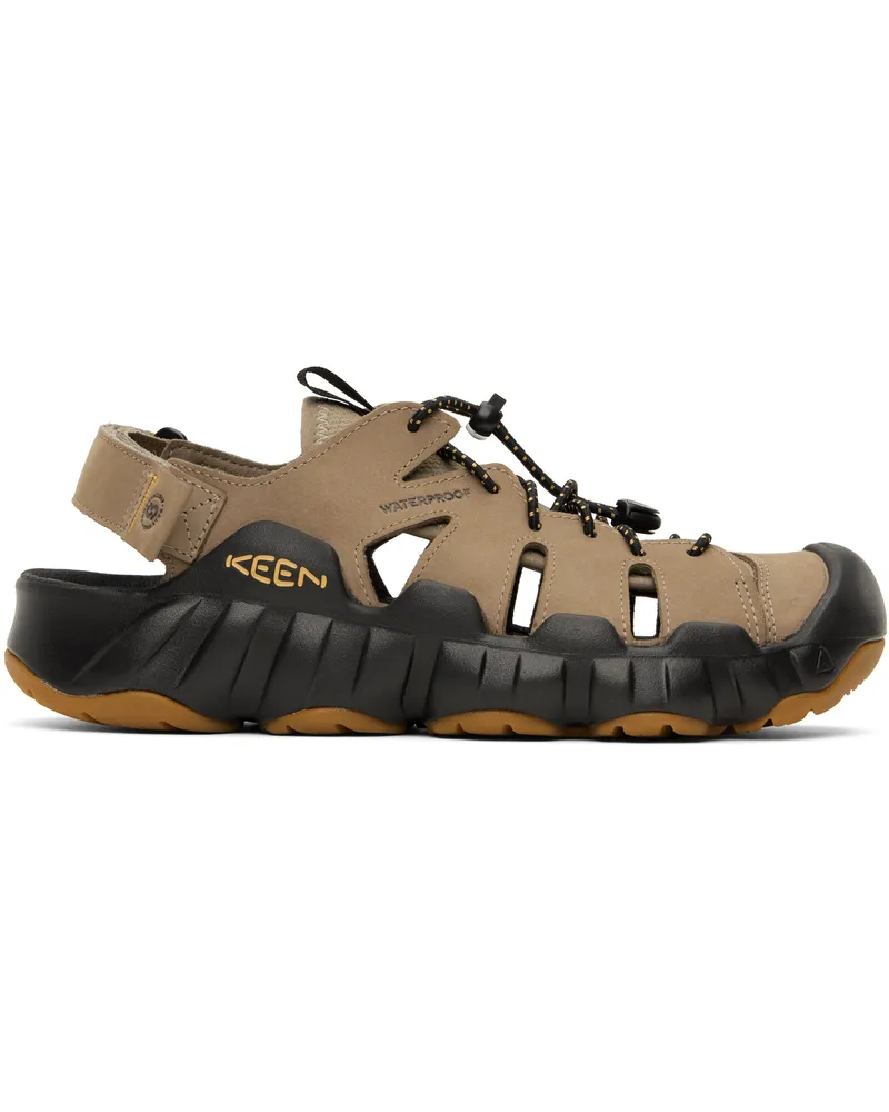 Keen Taupe Hyperport Fisherman Leather Sandals Brindle