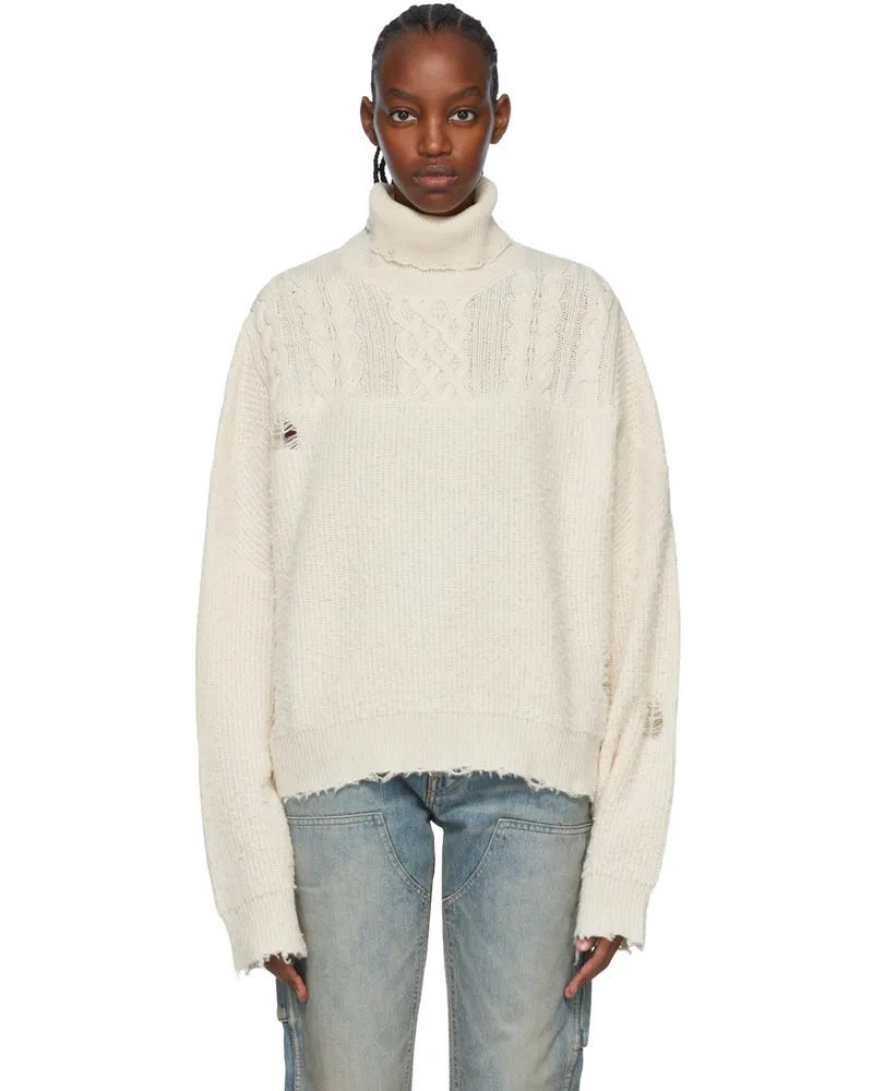 Amiri Off-White Cashmere Sweater 271