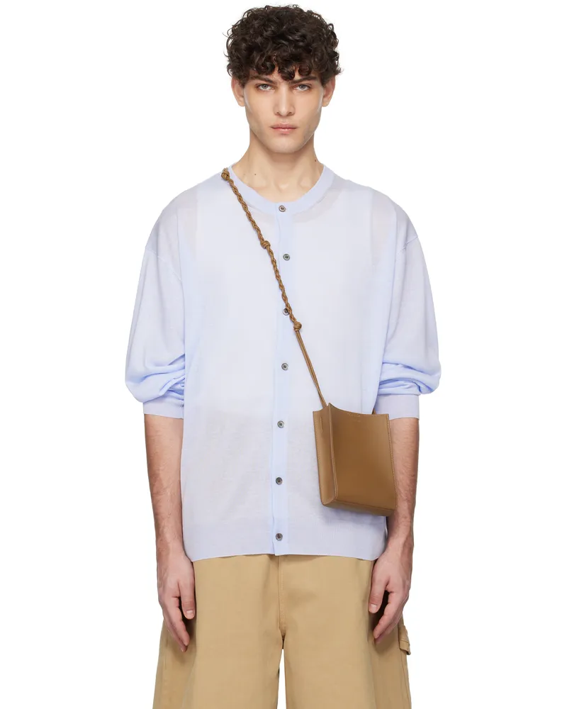 LE 17 SEPTEMBRE Blue Sheer Crewneck Cardigan Blue
