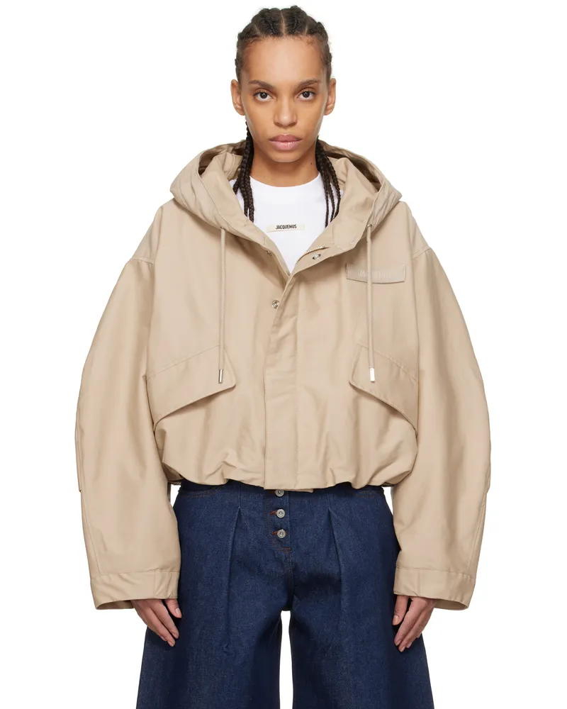 Jacquemus Beige 'The Caraco cropped parka' Jacket 150