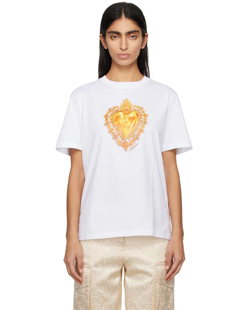 Moschino White Printed T-Shirt A1001
