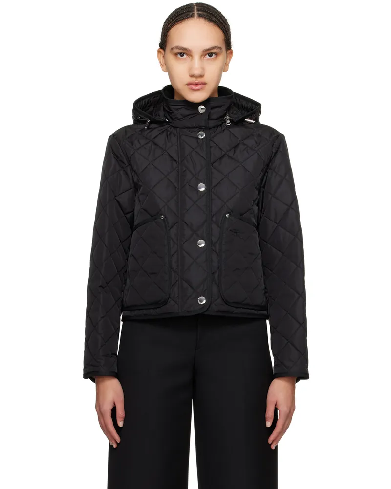 Nothing Written Black Vegetable Leather Pea Coat - bei
