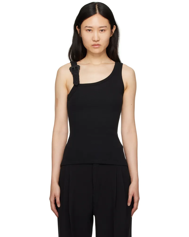 Versace Jeans Black Buckle Tank Top E899
