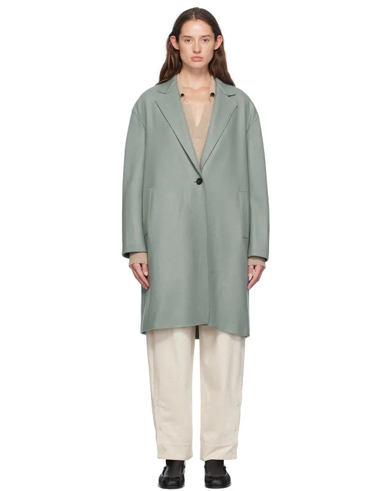 Harris Wharf London Blue Oversized Coat 663