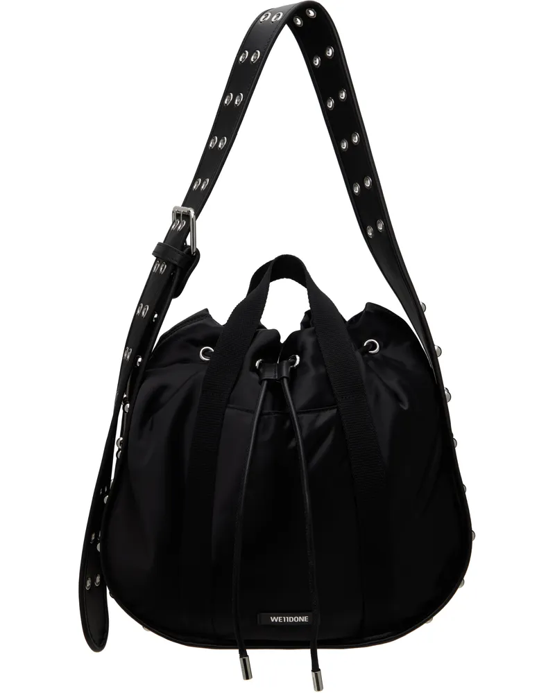 WE 11 DONE Black Belted Punk Bag Black