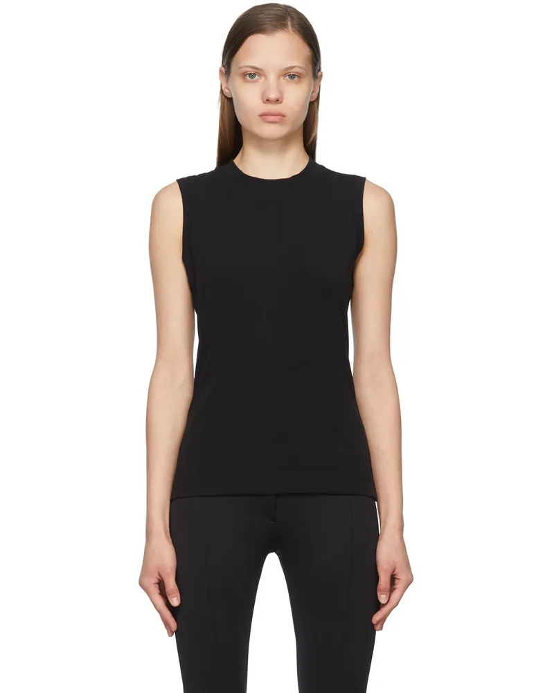 CAES Black Cotton Tank Top Black