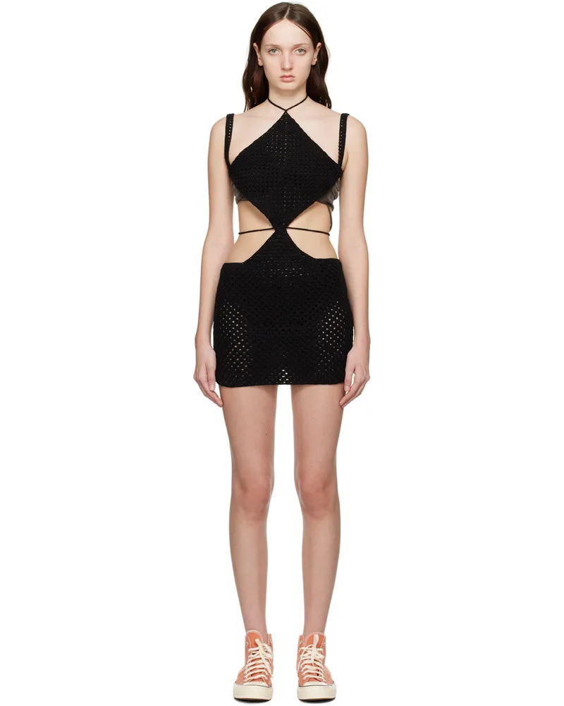 Kijun SSENSE Exclusive Black Diamond Minidress Black