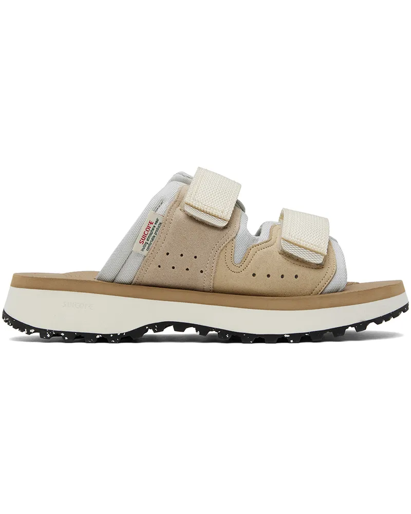 SUICOKE Beige & Gray MOGI-ab Sandals Beige