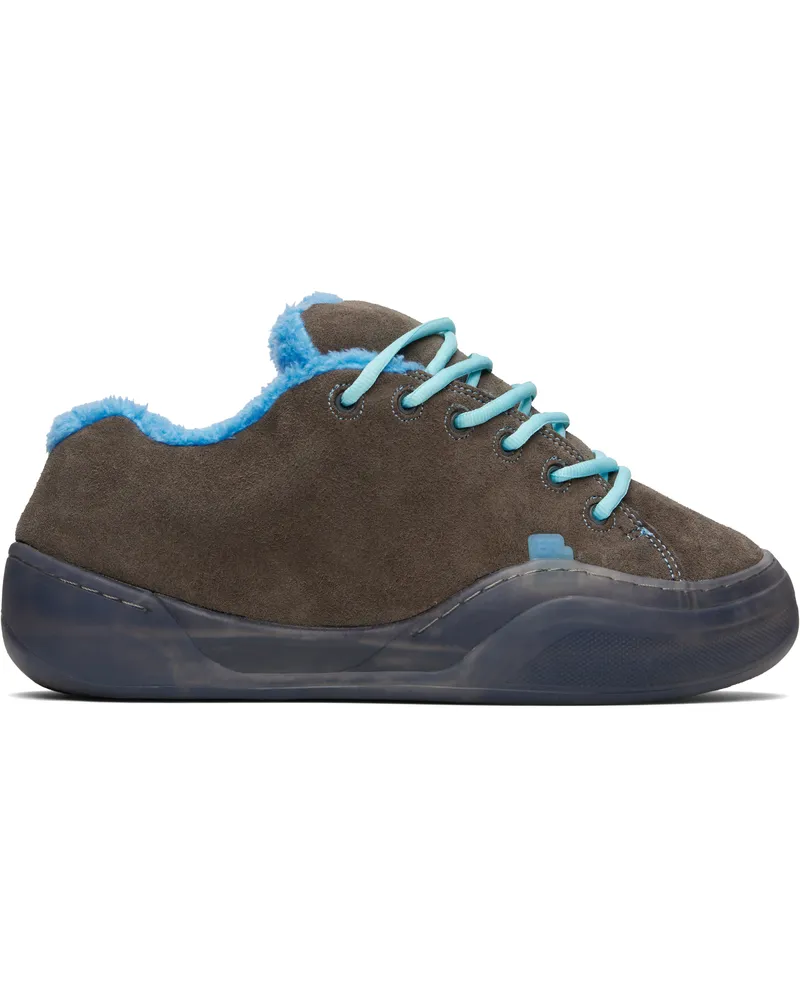 ERL Gray & Blue Electric Vamp Skate Sneakers 2