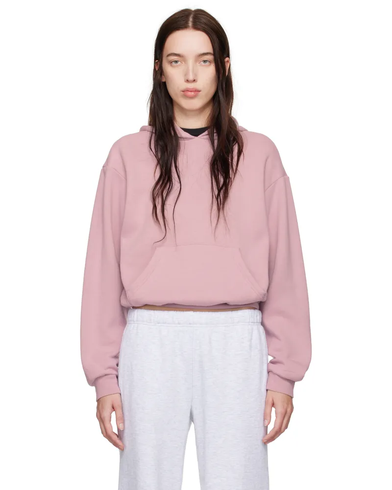 SKIMS Pink Cotton Fleece Classic Hoodie Dusk