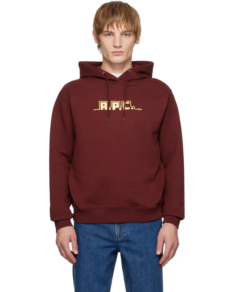 A.P.C. Burgundy Snake Hoodie Gac