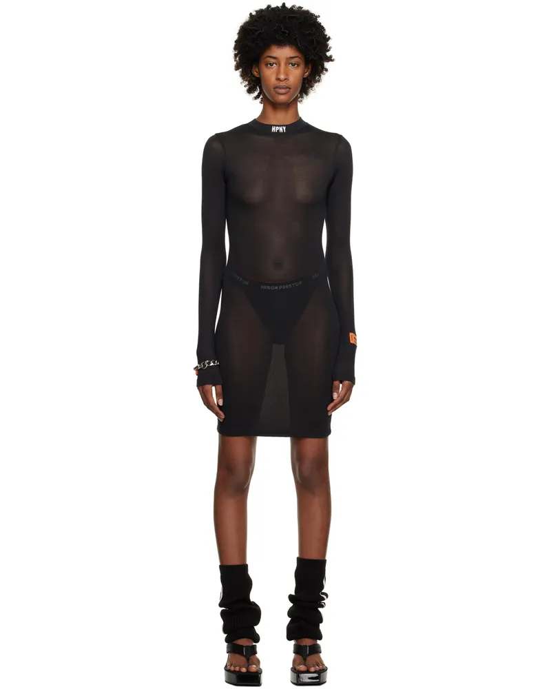 Heron Preston Black 'HPNY' Minidress Black