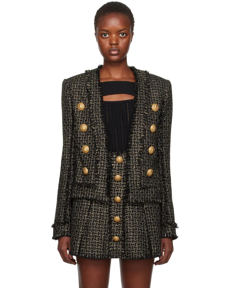 Balmain Black Open Jacket Ead