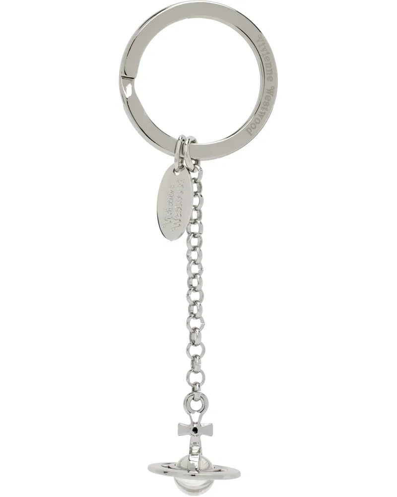Vivienne Westwood Silver Hanging Orb Keychain P404