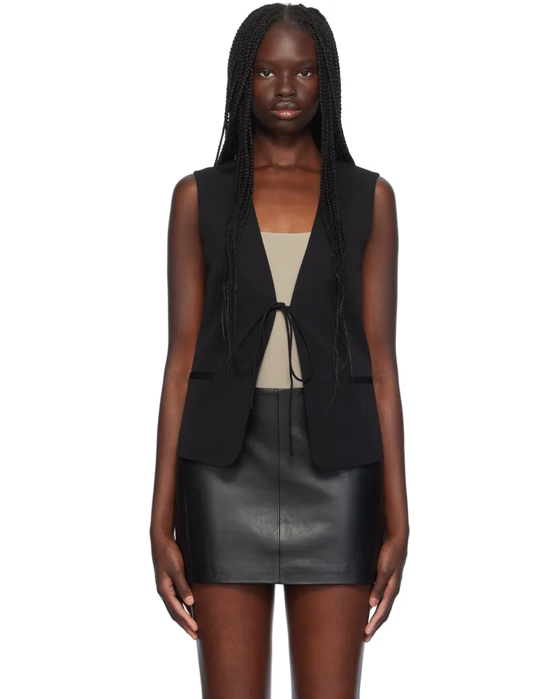 St. Agni Black Rouleau Vest Black