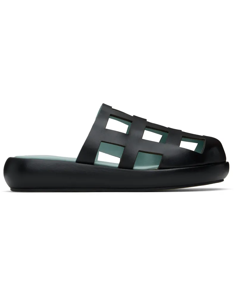 NICOLE SALDAÑA Black Sammy Slippers Black