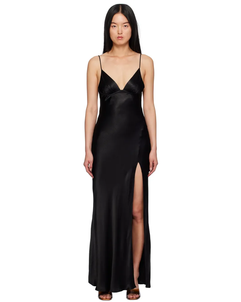 bec & bridge Black Ren Split Maxi Dress Black
