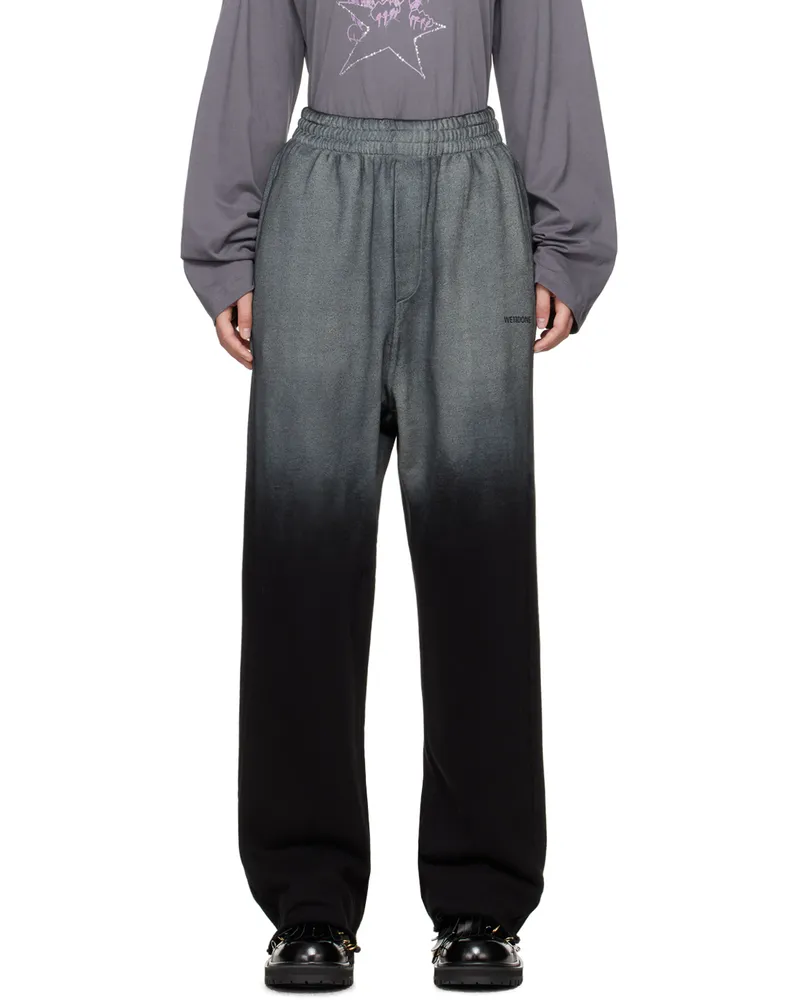 WE 11 DONE Black Gradation Sweatpants Black