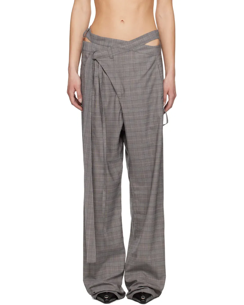 OTTOLINGER Gray Signature Wrap Suit Trousers Grey