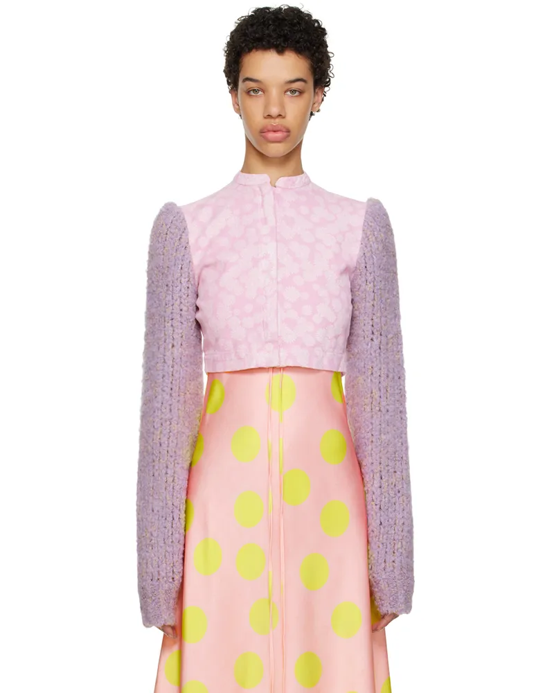 ERL Purple & Pink Floral Jacket Pink