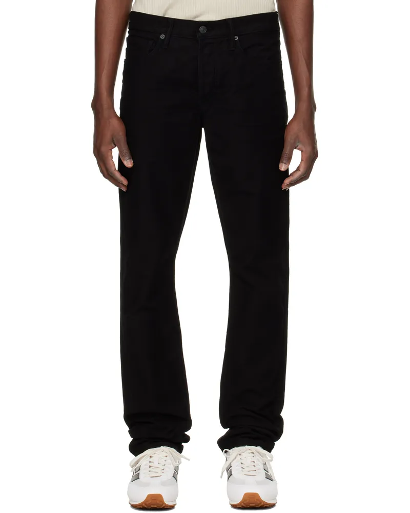Tom Ford Black Moleskin Slim Fit Jeans Black