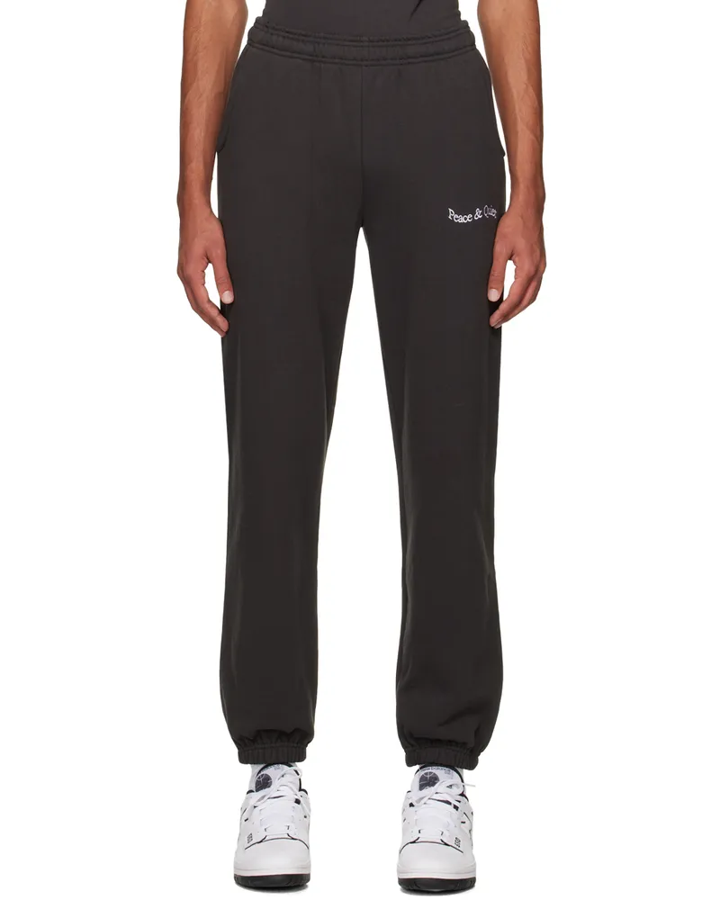 Museum of Peace & Quiet Black Wordmark Sweatpants Black