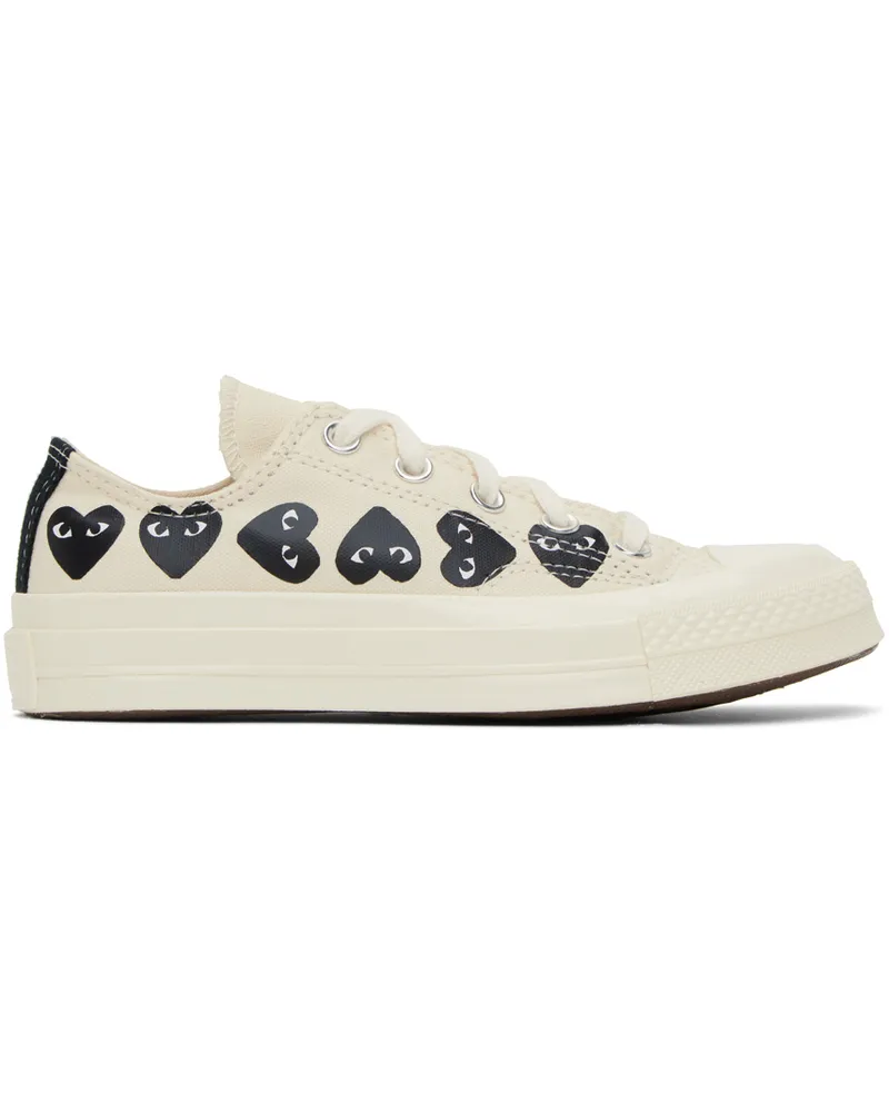 Comme des Garçons Beige Converse Edition Chuck 70 Multi Heart Sneakers 2