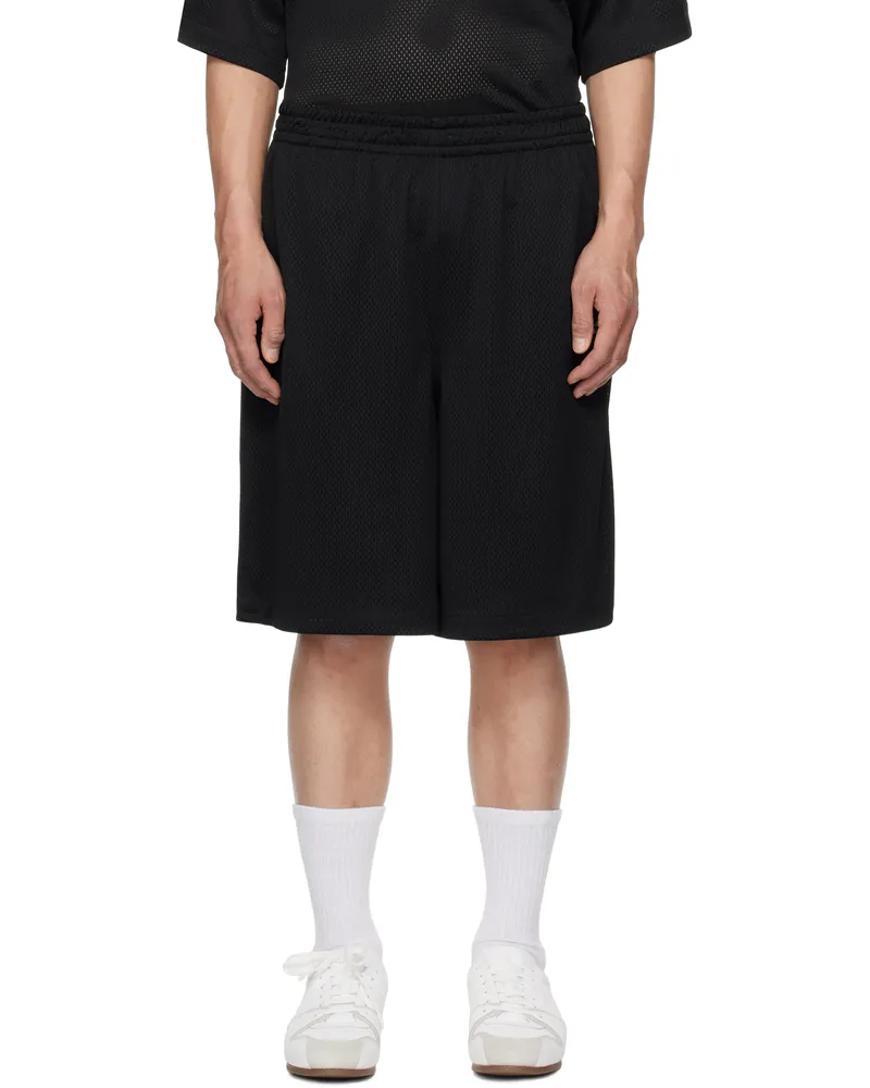 Alexander Wang Black Athletic Mesh Logo Basketball Shorts Black