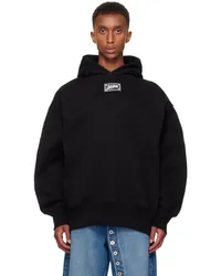 Jean Paul Gaultier Black Lace Label Hoodie 0001-black