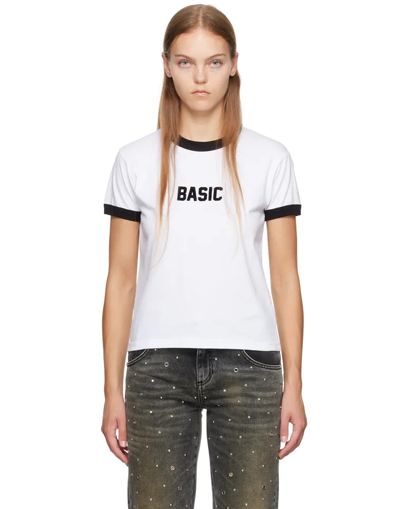 GCDS White 'Basic' T-Shirt 01