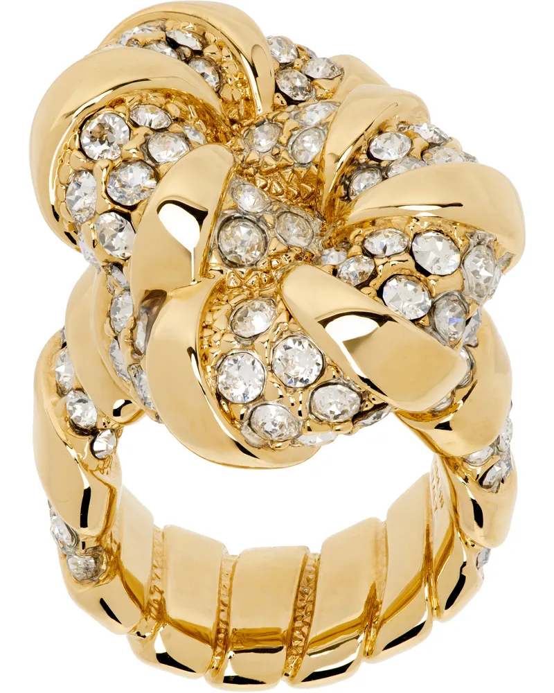 Lanvin Gold Rhinestone Mélodie Ring Gold