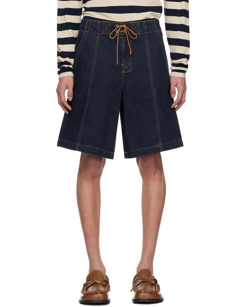 GIMAGUAS Navy Lewis Denim Shorts Navy